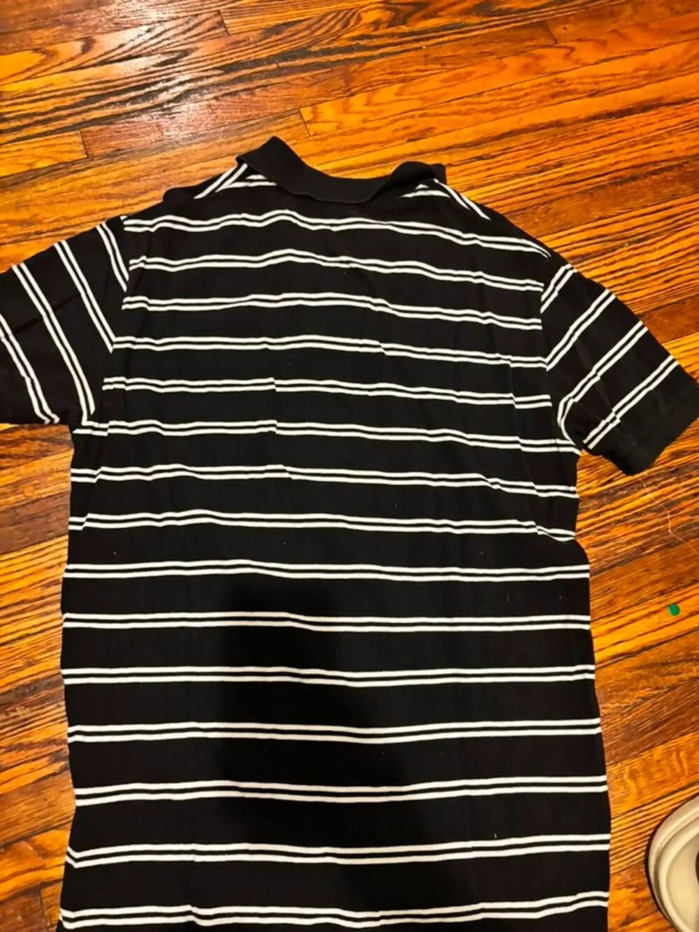 Polo Ralph Lauren Men's Black & White Striped Short Sleeve Polo Shirt Size M